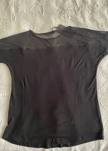 Siyah Kısa Kollu Spor Bluz - Görsel 5