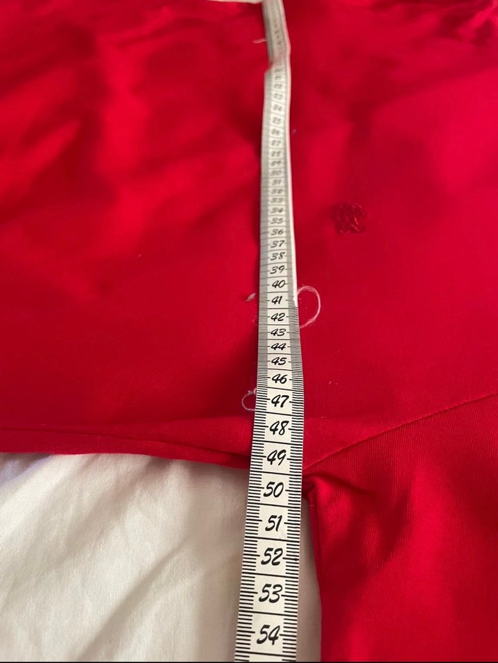 Kırmızı Erkek Bisiklet Yaka Tişört - Görsel 3