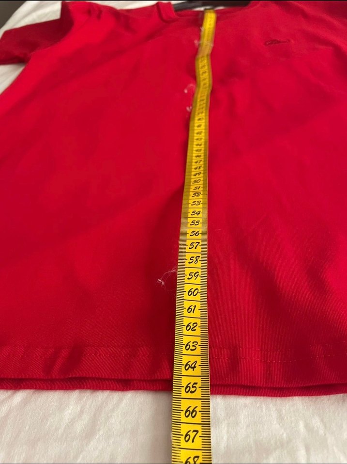 Kırmızı Erkek Bisiklet Yaka Tişört - Görsel 4