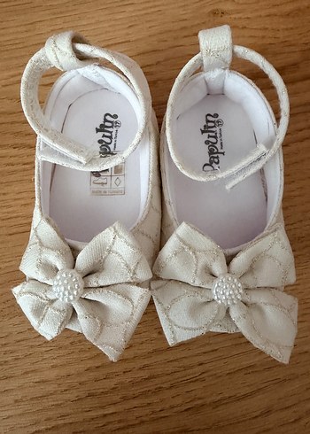 Beyaz Bohem Tarzı Kız Bebek İlk Adım Ayakkabısı - Görsel 3