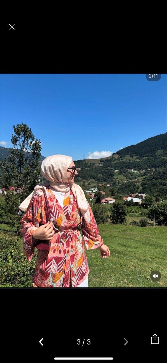 Bohem Çok Renkli Uzun Kimono - Görsel 2