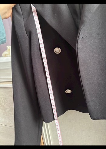 Siyah Kadın Kemerli Uzun Ceket - Görsel 3