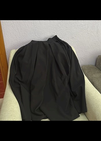 Siyah Kadın Kemerli Uzun Ceket - Görsel 5