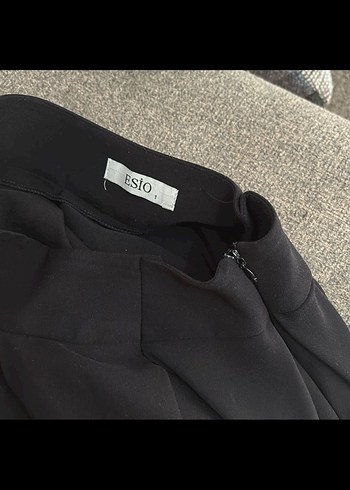 Siyah Kadın Kemerli Uzun Ceket - Görsel 6