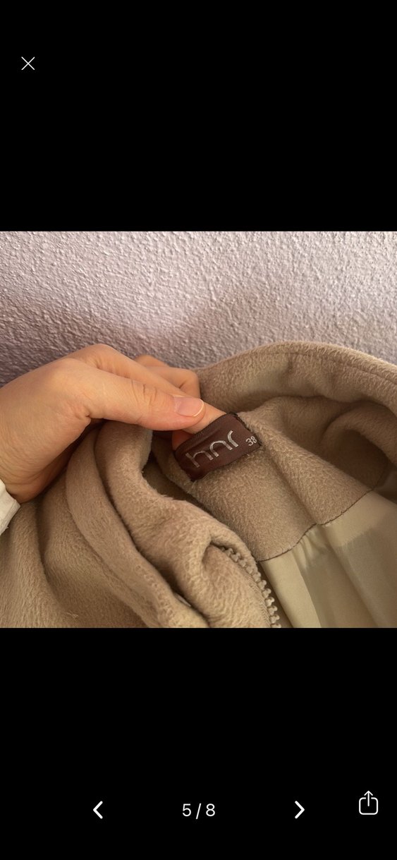 Bej Kemerli Kadın Midi Kaban - Görsel 5