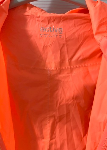 Parlak Turuncu Kadın Kapüşonlu Ceket alman malı - Görsel 7