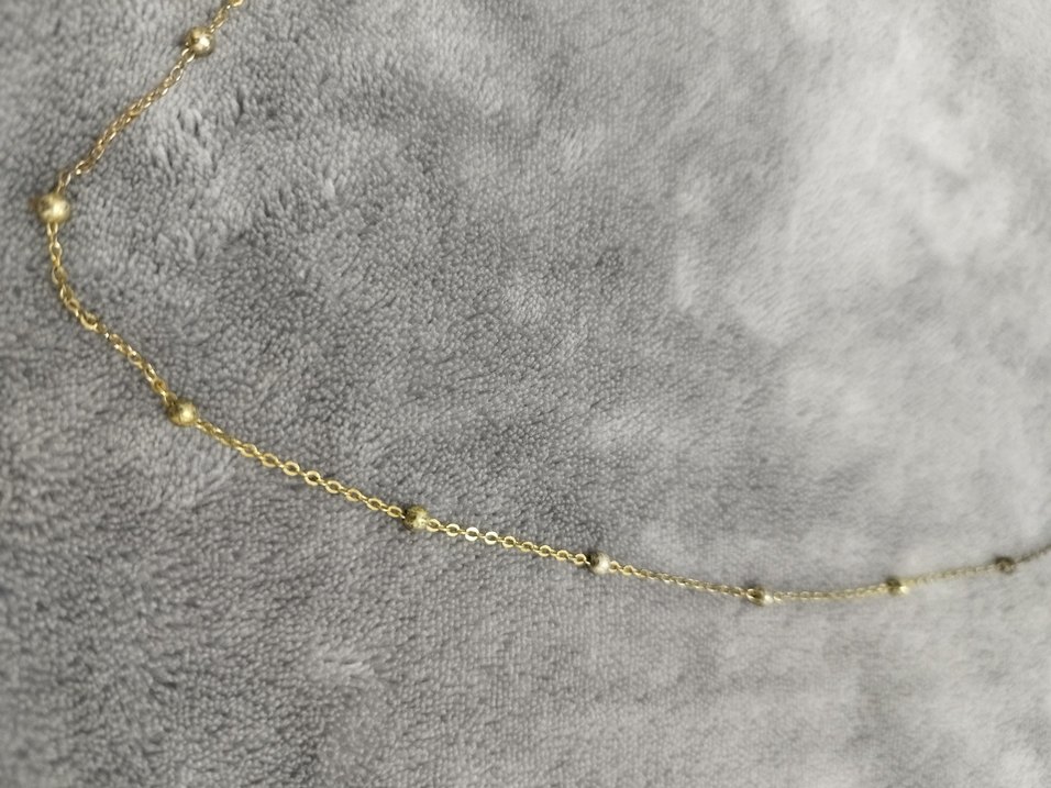 Uzun Zincir Detaylı Gri Kadın Kolye - Görsel 2