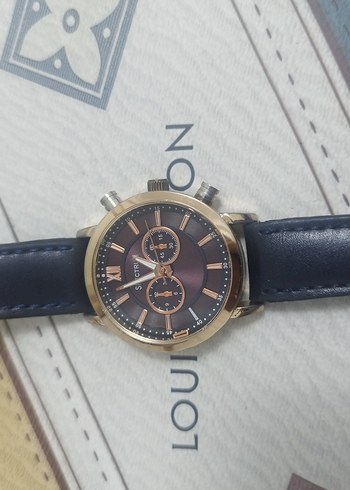 Klasik Unisex Kol Saati Lacivert Deri Kayış - Görsel 2