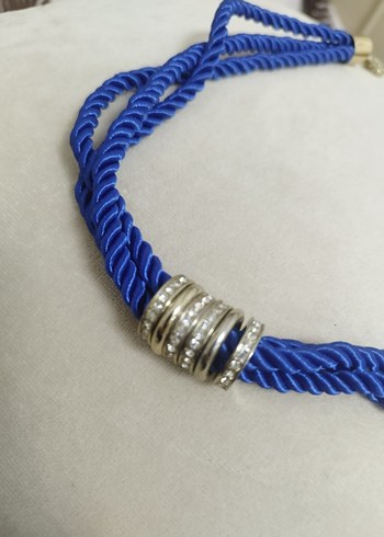 Uzun Mavi Bohem Zincir Detaylı Kadın Kolye - Görsel 3