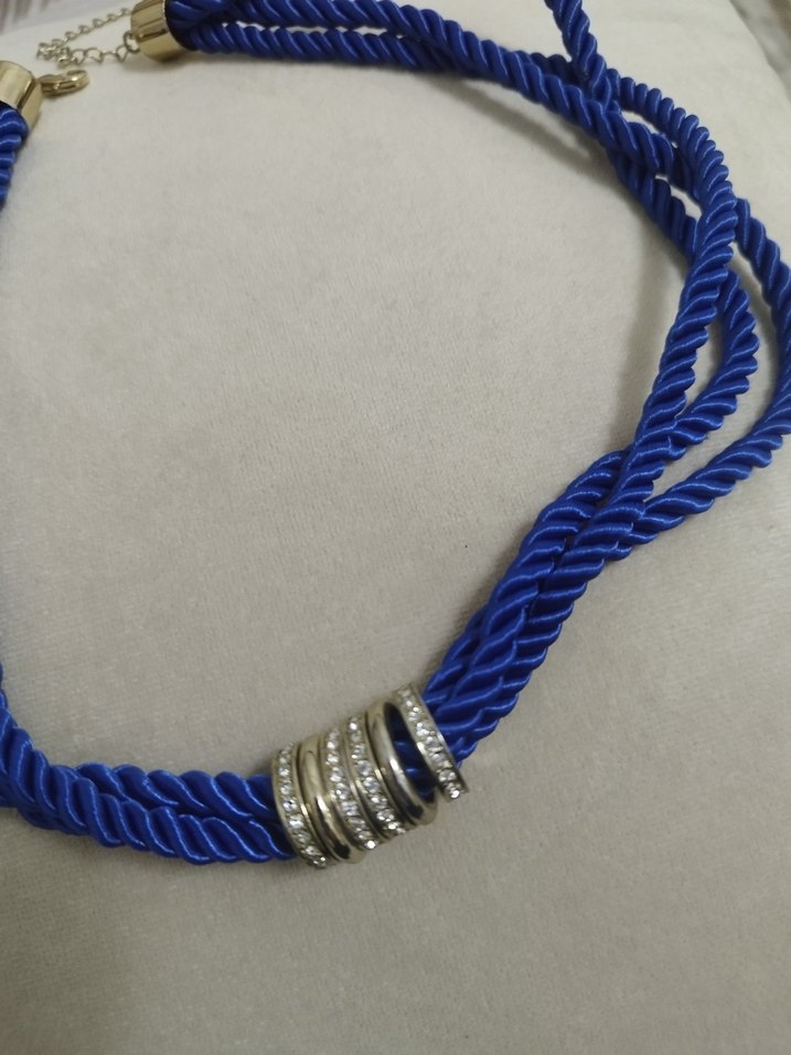 Uzun Mavi Bohem Zincir Detaylı Kadın Kolye - Görsel 2