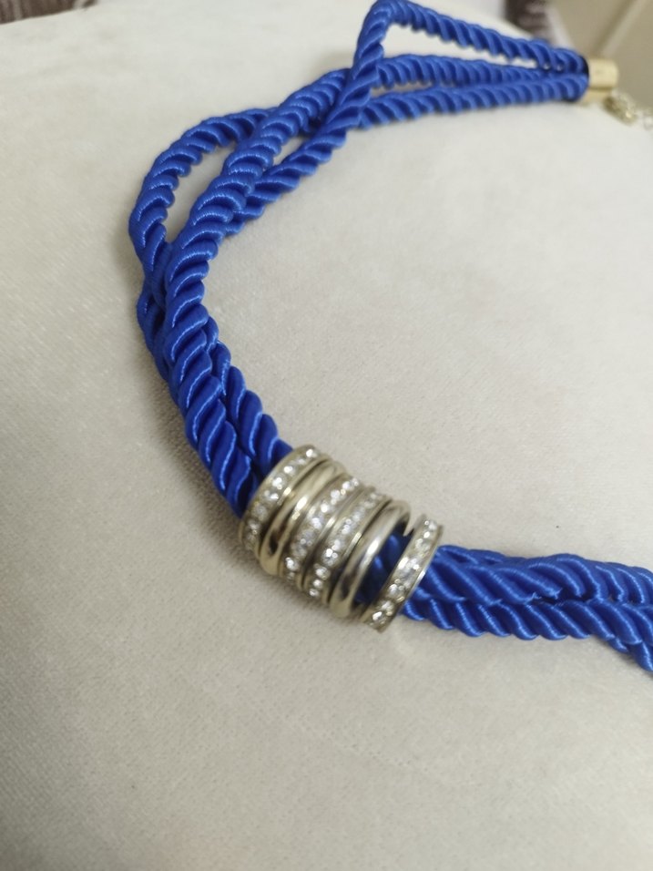 Uzun Mavi Bohem Zincir Detaylı Kadın Kolye - Görsel 3