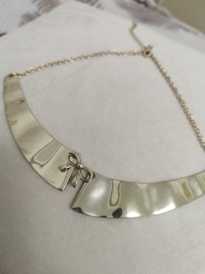 Altın Renk Zincir Detaylı Midi Kolye - Görsel 2