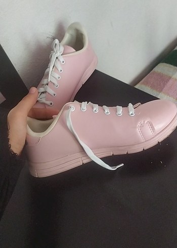 Pembe Bağcıklı kız Spor Ayakkabısı - Görsel 3