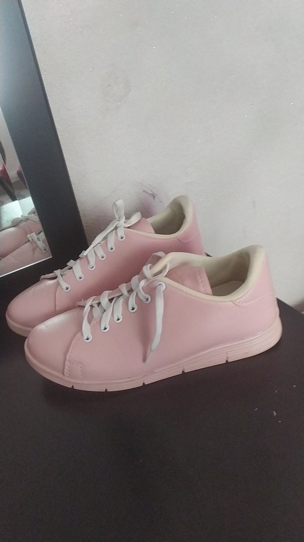 Pembe Bağcıklı kız Spor Ayakkabısı - Görsel 2