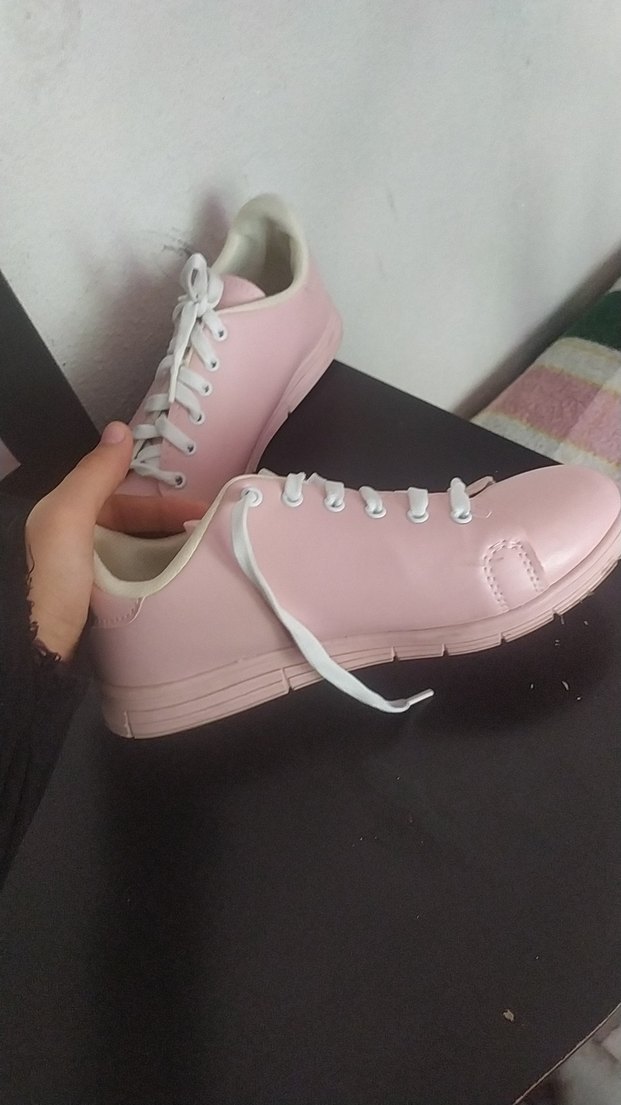 Pembe Bağcıklı kız Spor Ayakkabısı - Görsel 3