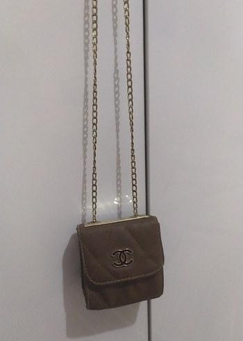 Zincir Detaylı Kahverengi Deri Kadın Çanta - Görsel 2