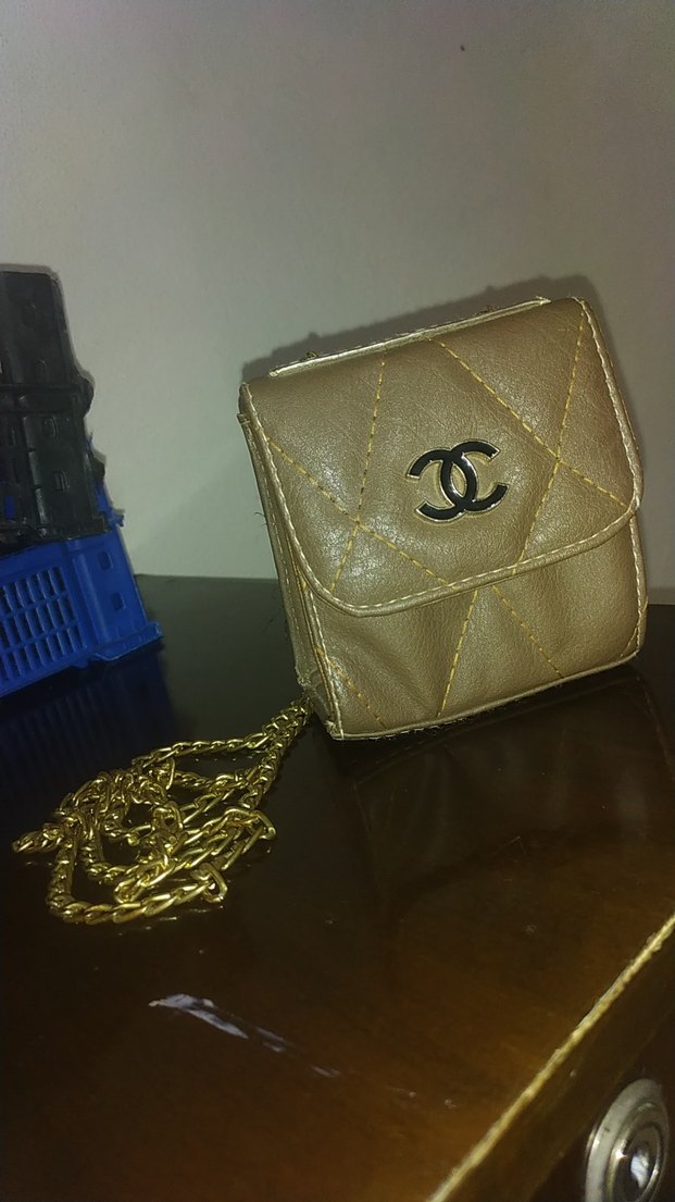 Zincir Detaylı Kahverengi Deri Kadın Çanta - Görsel 4