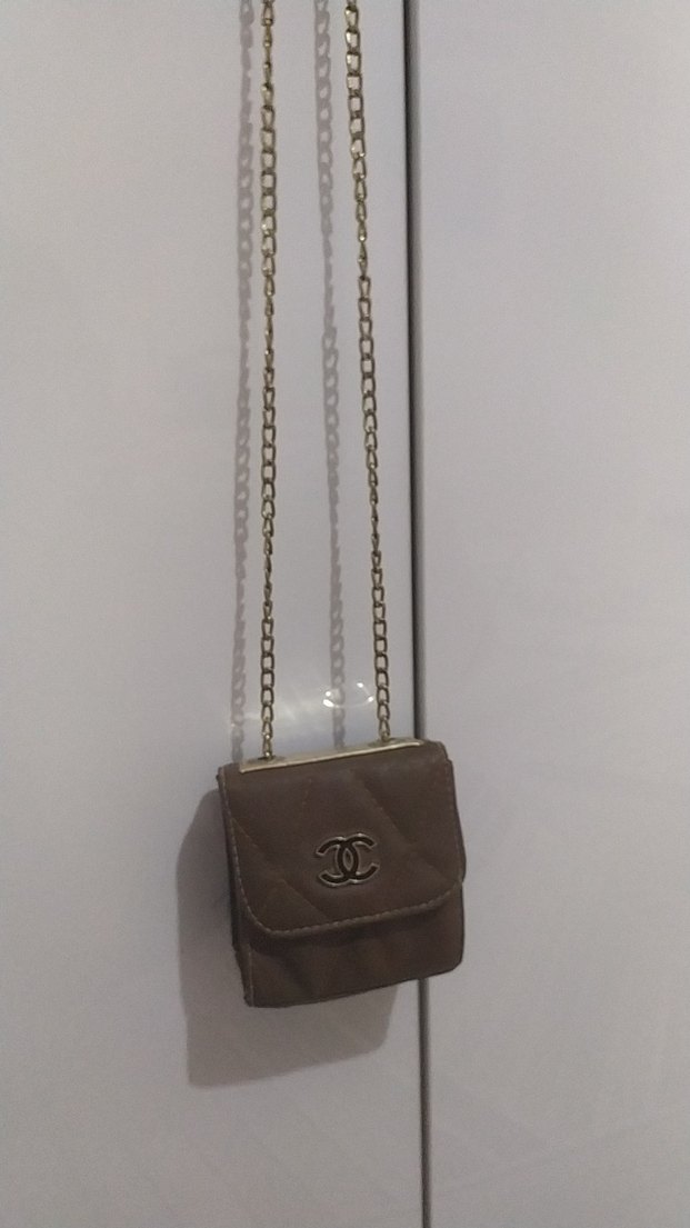 Zincir Detaylı Kahverengi Deri Kadın Çanta - Görsel 2