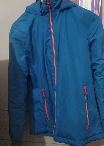 Mavi Fermuarlı kadın Rüzgarlık - Görsel 2