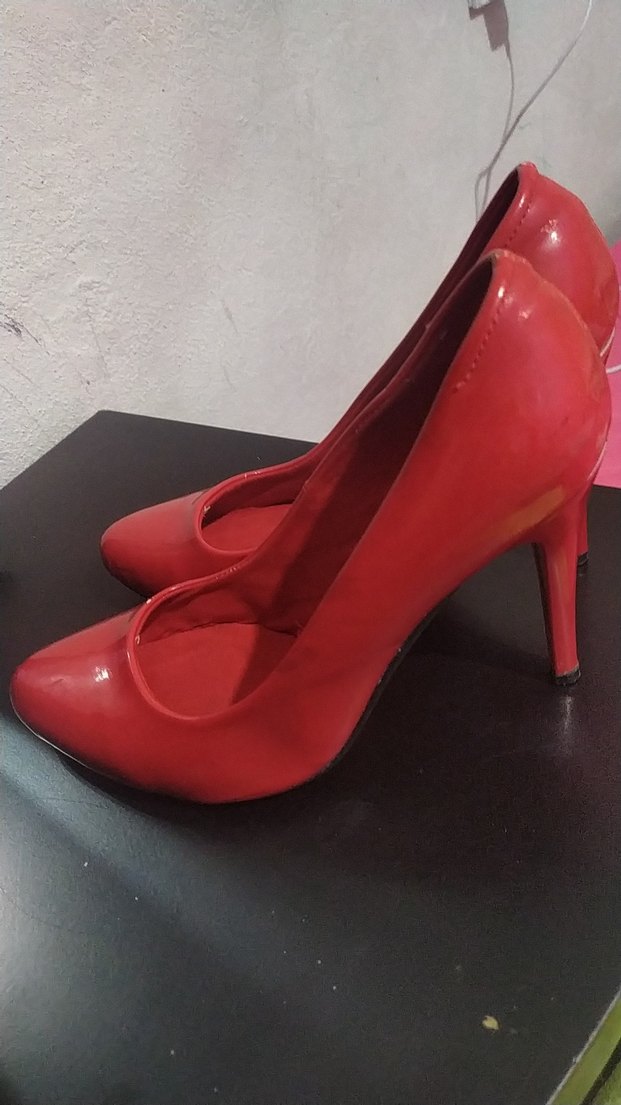 Parlak Kırmızı Stiletto Topuklu Kadın Ayakkabı - Görsel 2