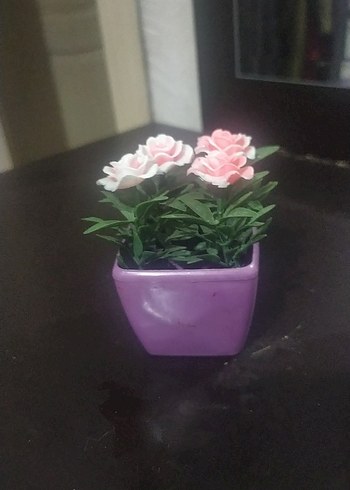 Pastel Renkli Mini Saksıda Yapay Çiçekler - Görsel 5