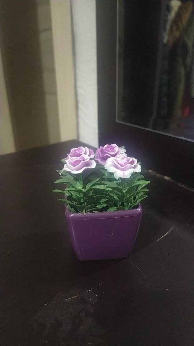 Pastel Renkli Mini Saksıda Yapay Çiçekler - Görsel 3