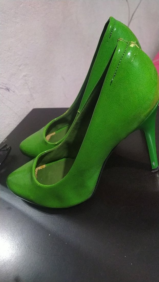 Parlak Yeşil Kadın Stiletto Topuklu Ayakkabı - Görsel 4