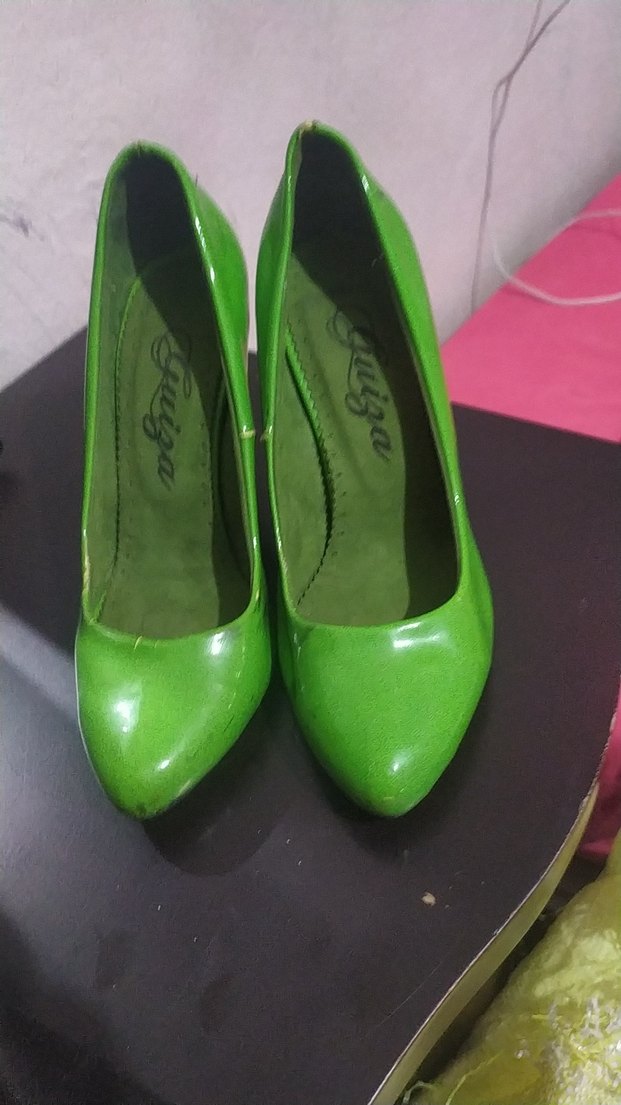 Parlak Yeşil Kadın Stiletto Topuklu Ayakkabı - Görsel 2