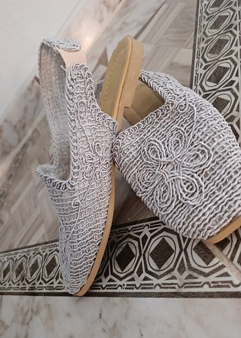 Nakışlı Örgü Kadın Dolgu Topuk Espadril - Görsel 2