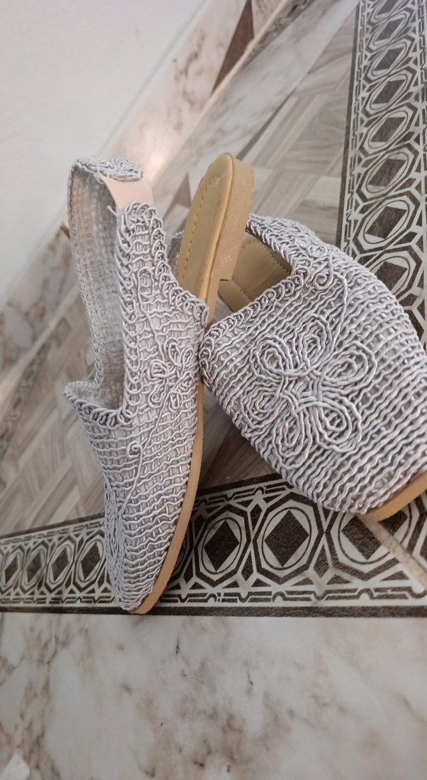 Nakışlı Örgü Kadın Dolgu Topuk Espadril - Görsel 2