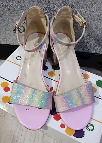 Renkli Bağcıklı Kız Özel Gün Ayakkabısı - Görsel 3