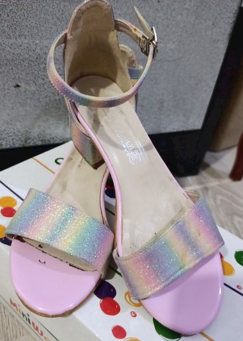 Renkli Bağcıklı Kız Özel Gün Ayakkabısı - Görsel 2