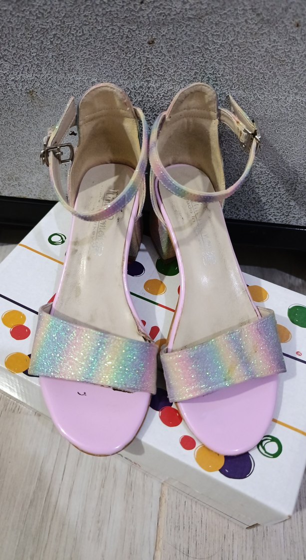 Renkli Bağcıklı Kız Özel Gün Ayakkabısı - Görsel 3