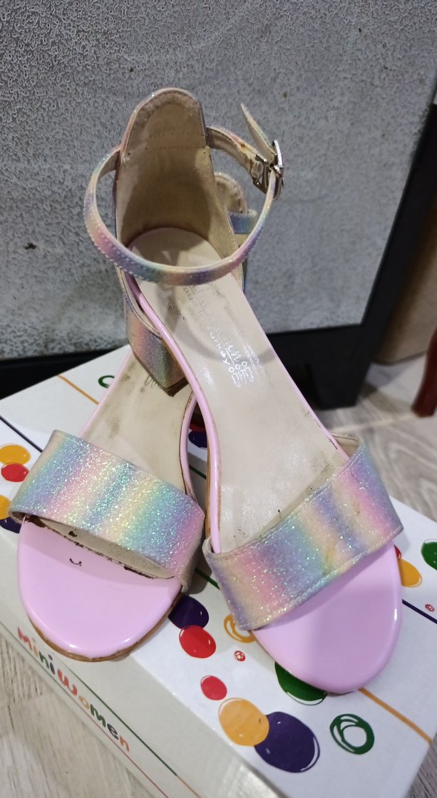 Renkli Bağcıklı Kız Özel Gün Ayakkabısı - Görsel 2