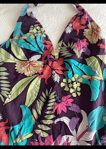 Çiçek Desenli Bohem Kadın Mayo - Görsel 3