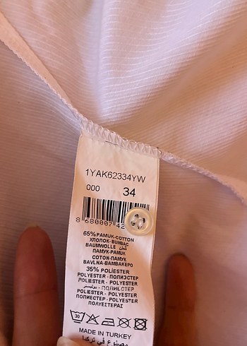 Koton Beyaz Kısa Kollu Pamuklu Gömlek - Görsel 4