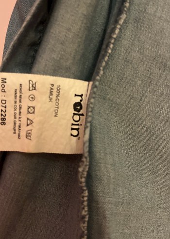 Robin Pamuklu Mavi Denim Gömlek - Görsel 8