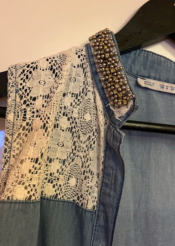 Robin Pamuklu Mavi Denim Gömlek - Görsel 7