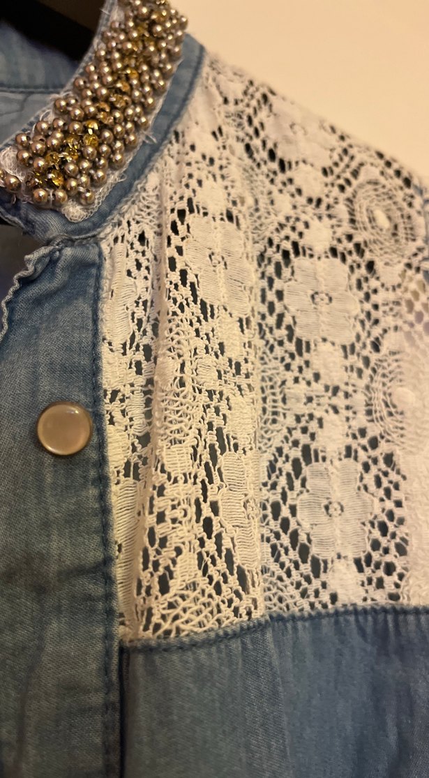 Robin Pamuklu Mavi Denim Gömlek - Görsel 5