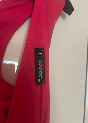 Pembe V Yakalı Midi Elbise - Görsel 7