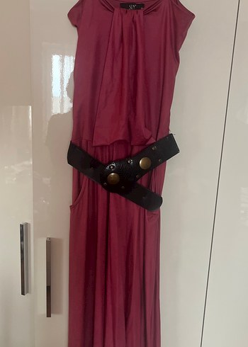 Pembe Uzun Askılı Şalvar Tulum - Görsel 2