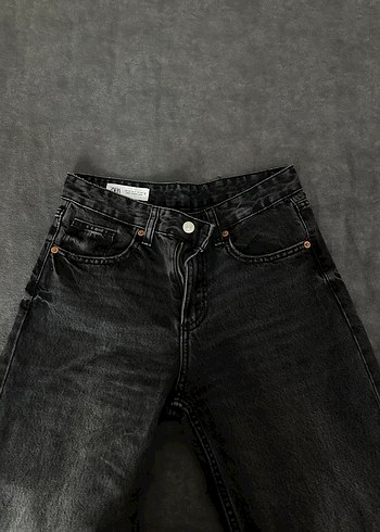 Gri Midi Boy Kadın Denim Jean - Görsel 3