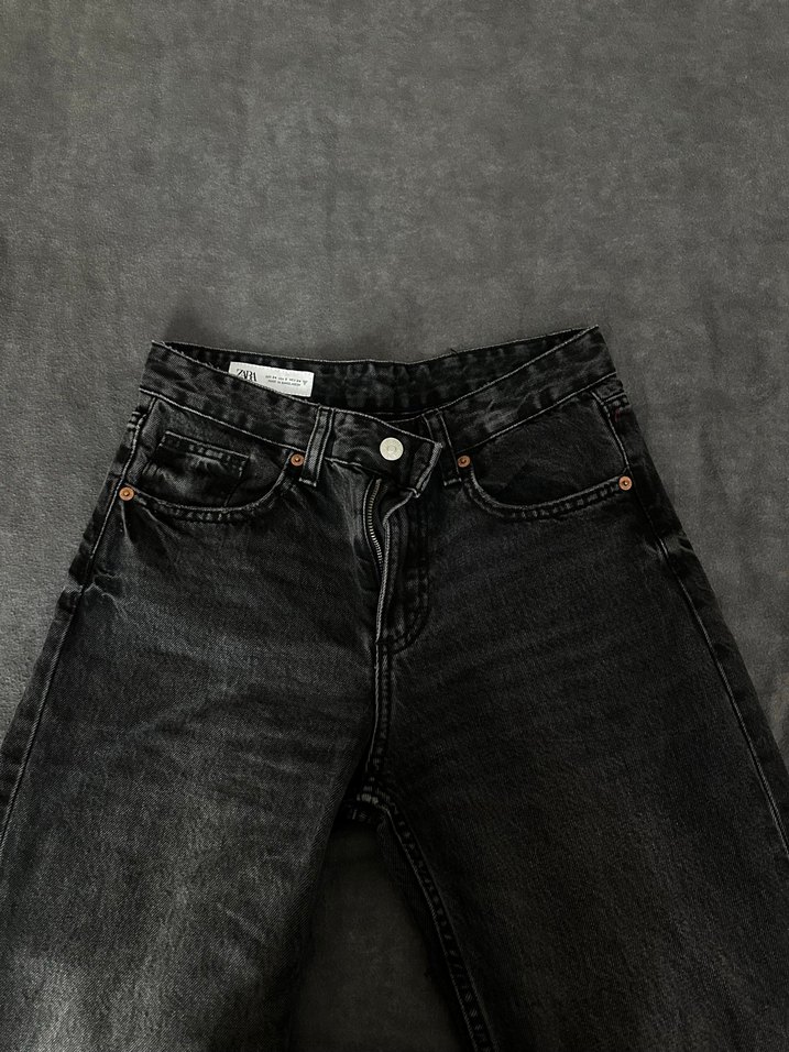 Gri Midi Boy Kadın Denim Jean - Görsel 3