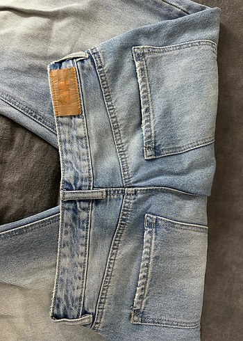 Gri Rahat Kesim Midi Kadın Kot Pantolon - Görsel 4