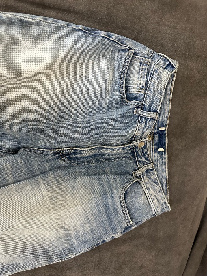 Gri Rahat Kesim Midi Kadın Kot Pantolon - Görsel 2