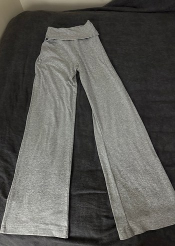 Gri Geniş Paça Rahat Kesim Kadın Pantolon - Görsel 2