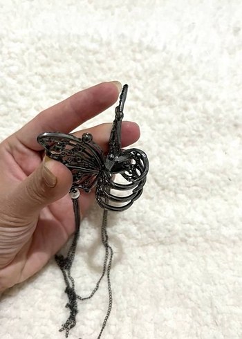 Zincirlo Kelebek Saç Tokası - Görsel 6