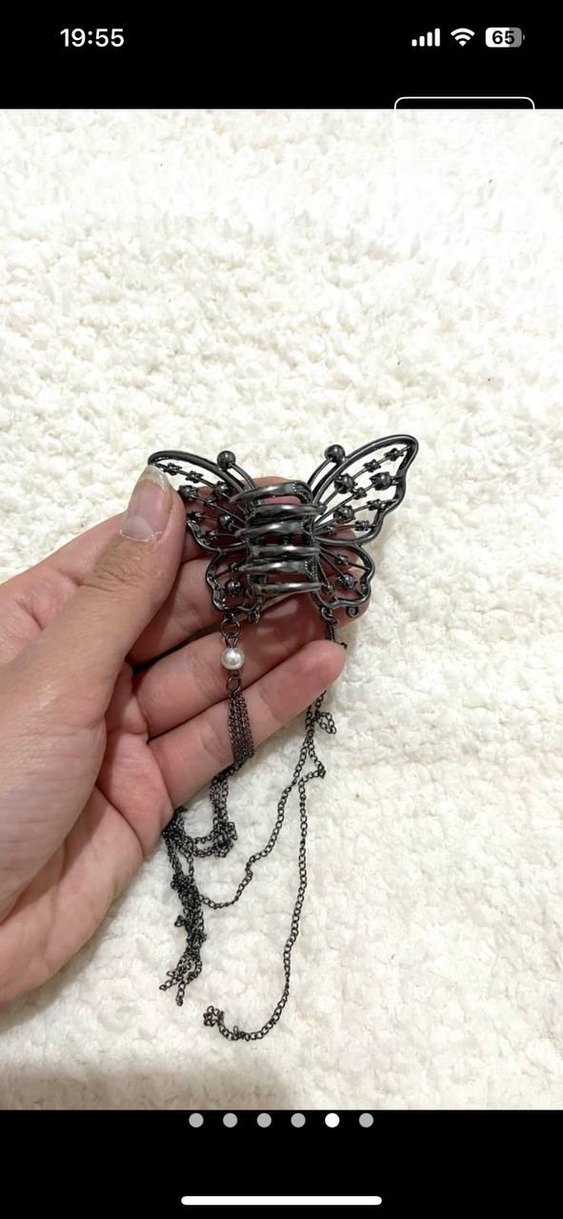 Zincirlo Kelebek Saç Tokası - Görsel 5