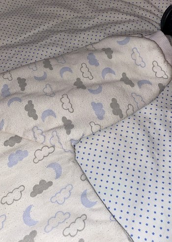 Beyaz Gri Fermuarlı Bebek Tulumu - Görsel 4