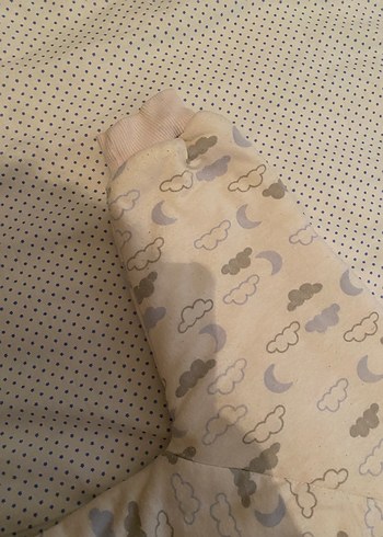 Beyaz Gri Fermuarlı Bebek Tulumu - Görsel 3